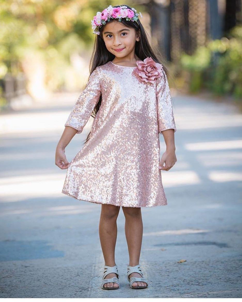 Sequin Sleeve Dress