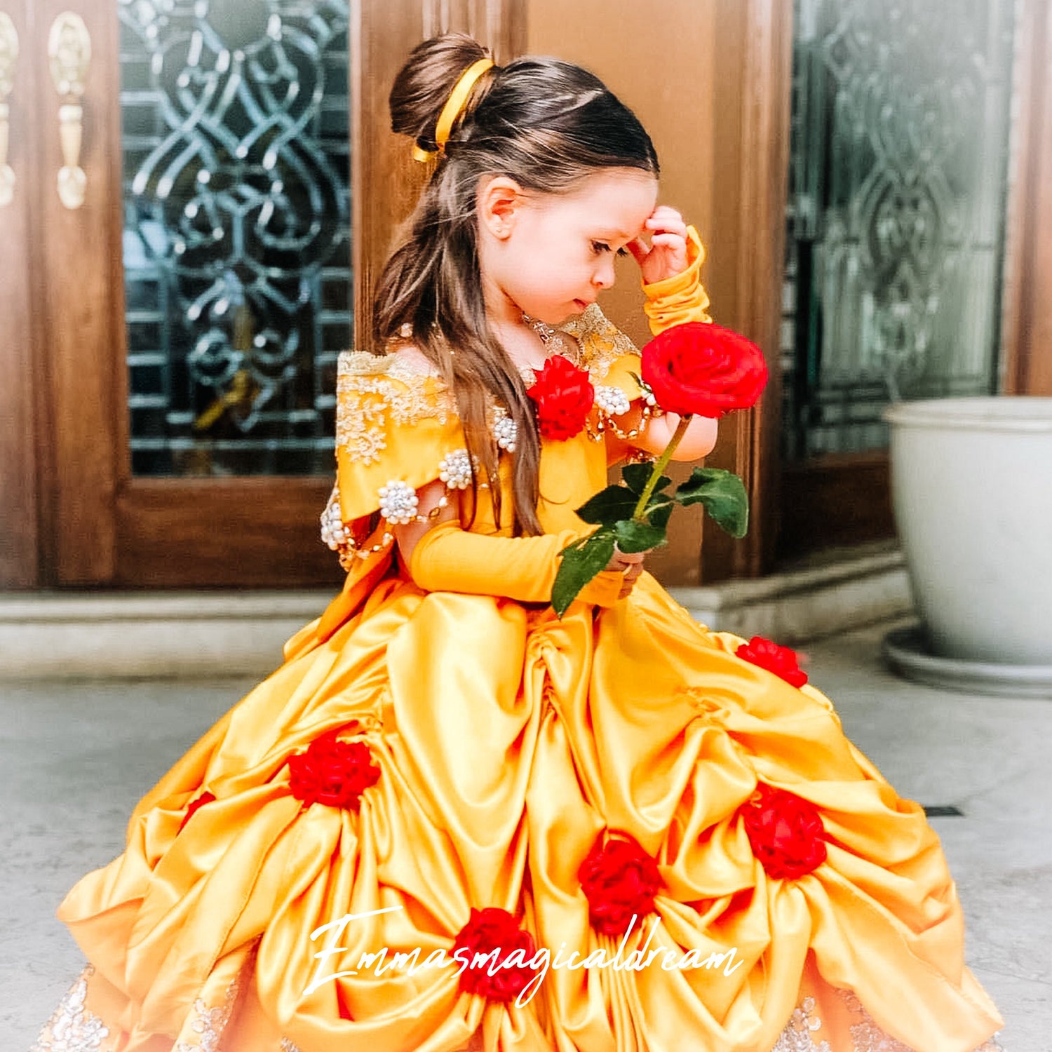 ODOLDI Velvet Flower Girl Dresses 34 Sleeve Princess India | Ubuy